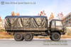 6WD Black Off-road Truck with Tarpaulin_Convertible Cargo Truck with Brake Cooling