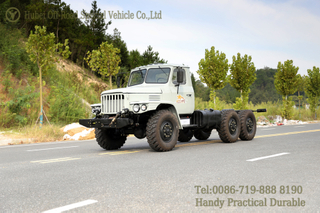 Six-wheel All-wheel-drive Pointy Cab Off-road Truck Chassis_Customizable Off-road Chassis Gray