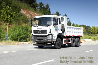 Dongfeng Three Bridge Back Eight White Dump Truck_Special for Export