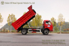 Red Convertible Off-Road Truck Dump Truck_4×2 Dongfeng Flathead Cab Dump Truck