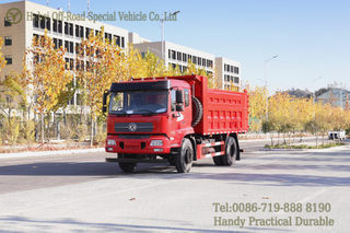 4×2 Dongfeng TInajin Flathead Dump Truck_red Convertible Off-Road Dump Truck 
