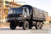 6WD Black Off-road Truck with Tarpaulin_Convertible Cargo Truck with Brake Cooling