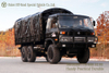 6WD Black Off-road Truck with Tarpaulin_Convertible Cargo Truck with Brake Cooling