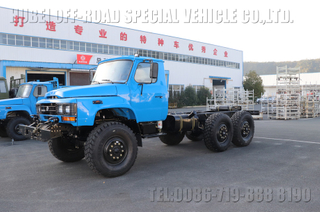 Six wheel drivelong headEQ2100 off-road chassis_Dongfeng140 off-road truck chassis_6×6 personnel carrier truck dump truck chassis modification