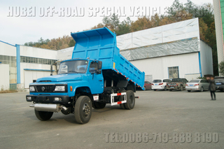 Four wheel drive pointed tip EQ1093 dump truck_Dongfeng140 off-road dump truck_4×4 industrial and mining special vehicle 170 horsepower