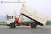 Dongfeng 4x2 White Flathead Cab Grid Stake Dump Truck Export