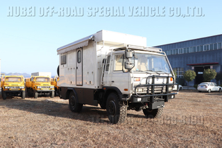 Four wheel driveOff-road RV_DongfengEQ2070 modified RV_All-wheel drive integrated bicycle RV