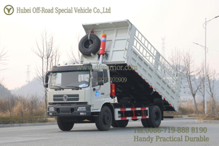 Dongfeng 4x2 White Flathead Cab Grid Stake Dump Truck Export