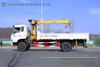 Dongfeng 6.3-ton 4WD Truck-mounted Crane_White Flat-nose Cab-over-engine Truck with A Crane And Cargo Box