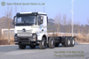 8X4 Flatbed Trailer 500-horsepower Four-axle Chassis_Hydraulic Ladder Flatbed Truck