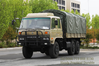Six-wheel Drive Offroad Truck with Overhead Air Conditioning_Dongfeng EQ2102N Truck with Tarpaulin