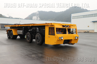 Four wheel driveLow Flatbed Transporter_8×4 Low Flatbed Transporter_Port Container Freight Vehicle
