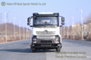 8X4 Flatbed Trailer 500-horsepower Four-axle Chassis_Hydraulic Ladder Flatbed Truck