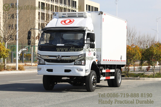 Four-wheel-drive Refrigerated Truck_Dongfeng Single-row Cab with Deflector 15 Square Refrigerated Trucks