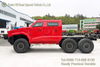 Six-wheel Drive Armored Car Chassis_Red Double-row Armored Car Chassis Exported