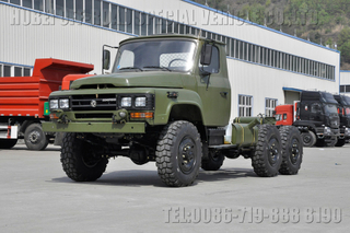 Six wheel drivelong headEQ2082 off-road chassis_Dongfeng140 off-road special vehicle chassis modification_sprinkler tanker RV chassis modification