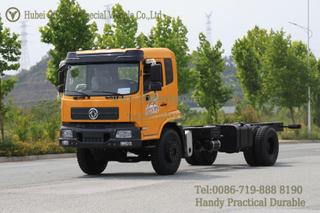 Yellow 4x2 260-horsepower Chassis_Dongfeng Off-road Chassis_Custom Chassis for Export