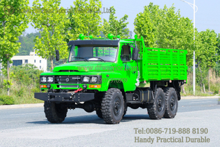 Green 6WD Off-road Cargo Truck for Exit Only 6x6 Dongfeng EQ2082 Single Row Cab Trucks