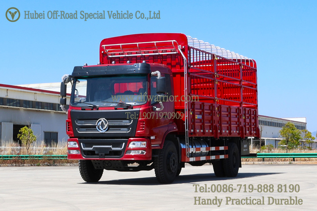 4×2 Stake Dump Truck with Hydraulic Tail Lift_Fresh Produce Delivery Truck