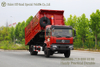 Red 4×2 210hp Flap-sided Dump Truck_Grain And Log Transport Dump Truck Export Version
